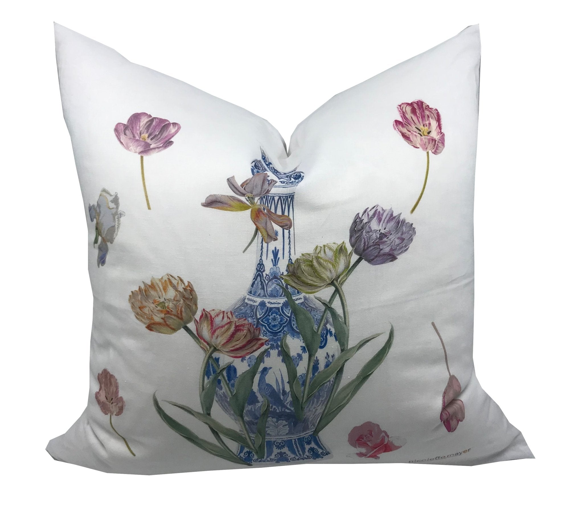 Royal Delft Purissima22 X 22 Designer Pillow nicolettemayer