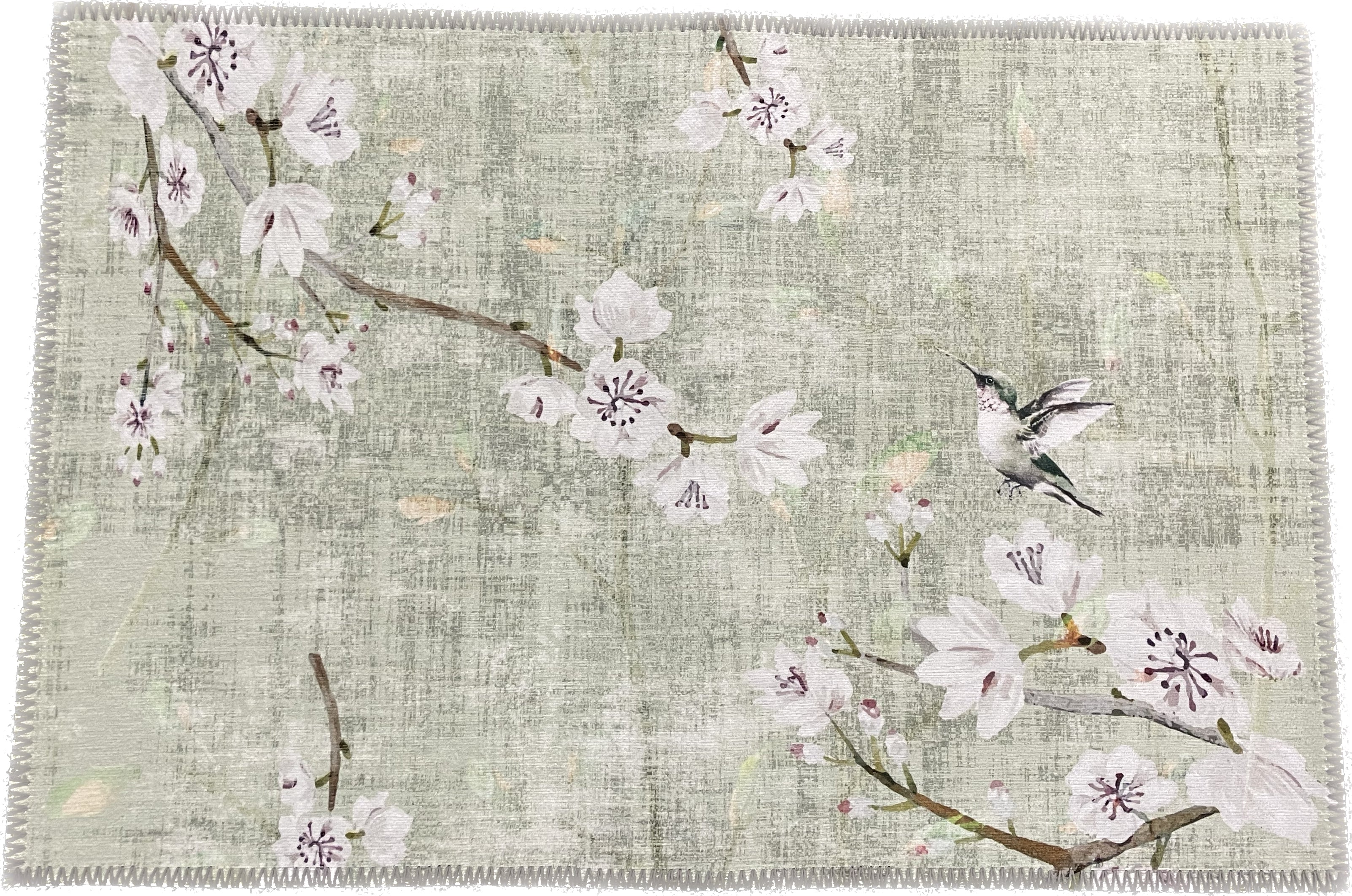 Blossom Fantasia Celadon Rectangle Chenille