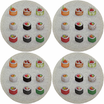 Sushi Go 16 Round Beaded Smooth - Set of 4