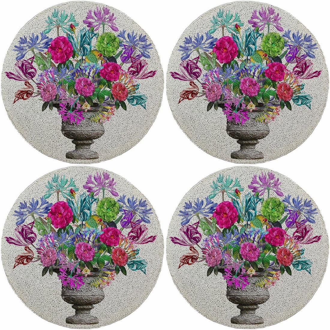 Pistils Large Bouquet 16 Round Beaded Smooth - Set of 4