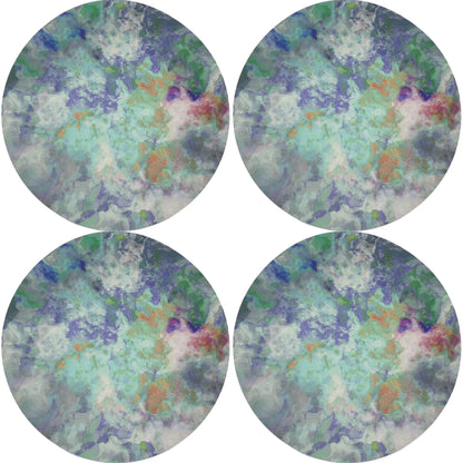 IMPRESSIONISM SPRING 16&quot; ROUND PEBBLE PLACEMATS, SET OF 4