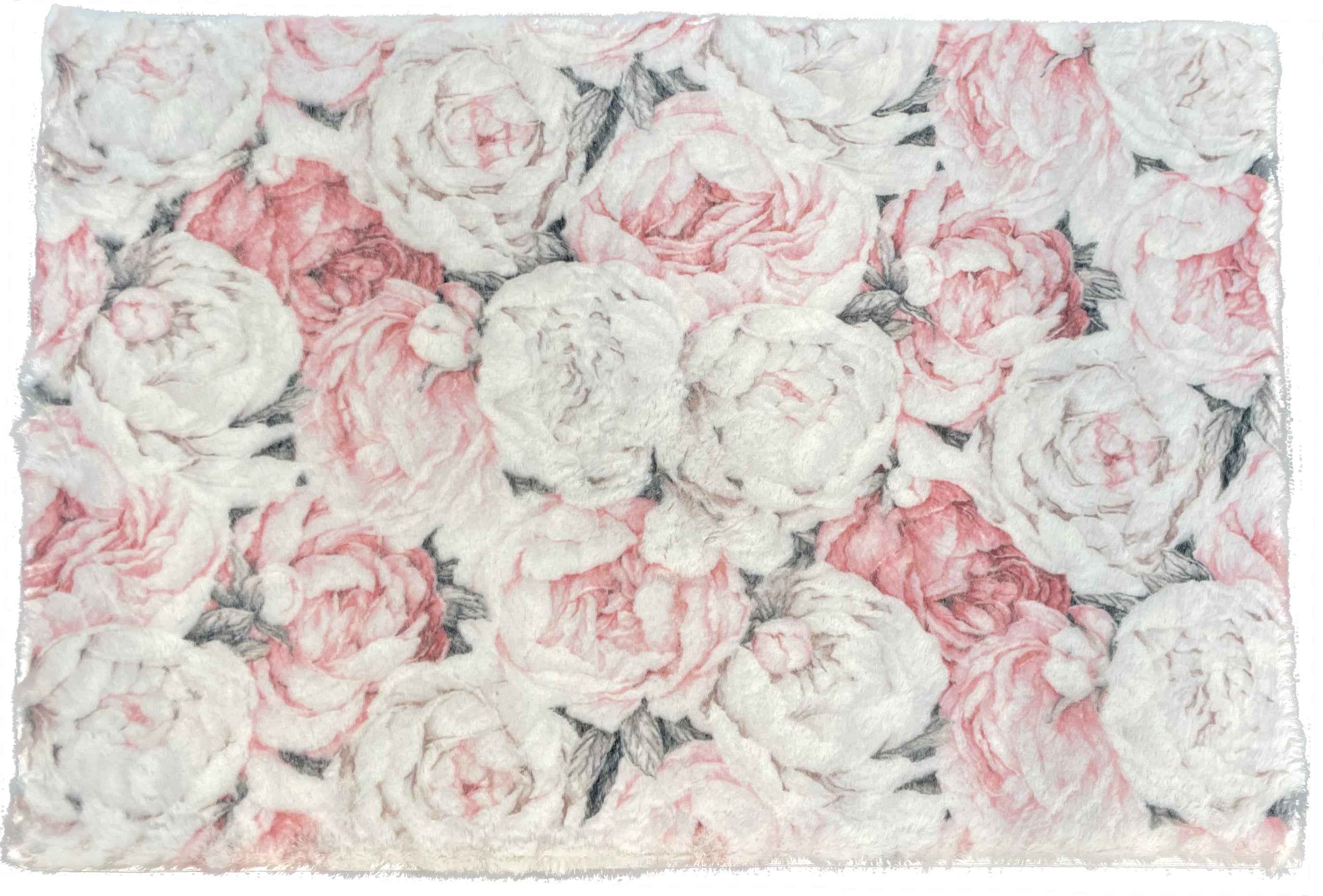 Peony Passion Soft Pink Rectangle Cloud