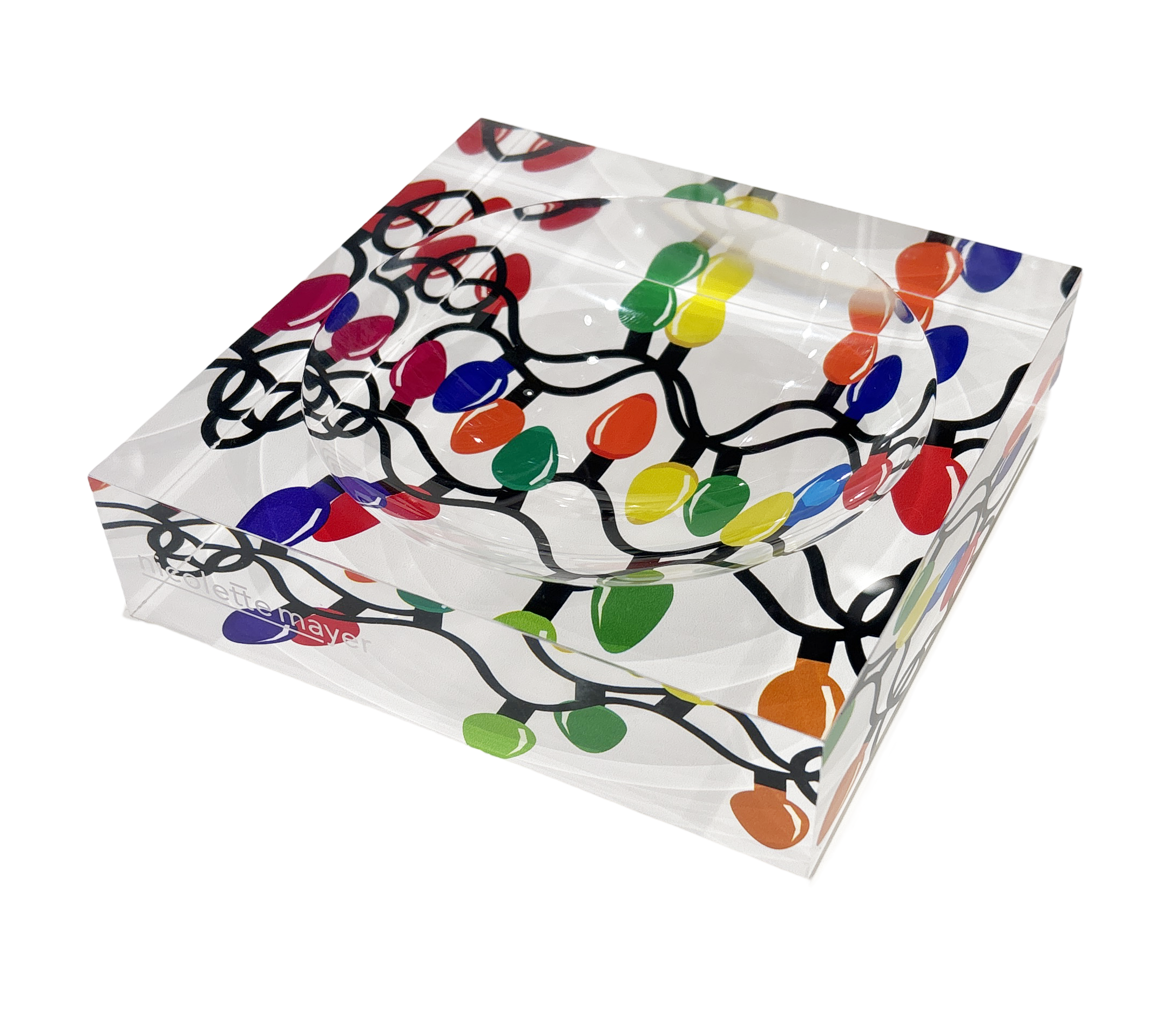 Xmas Tangle Primaries Candy Dish 6X6