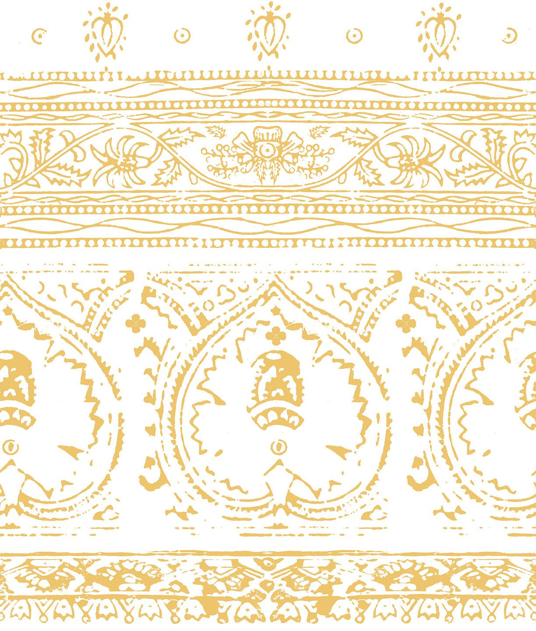 Agra Gold Peel and Stick Wallpaper, Double Roll, 34&quot; x 288&quot;, 48 sq ft - nicolettemayer.com
