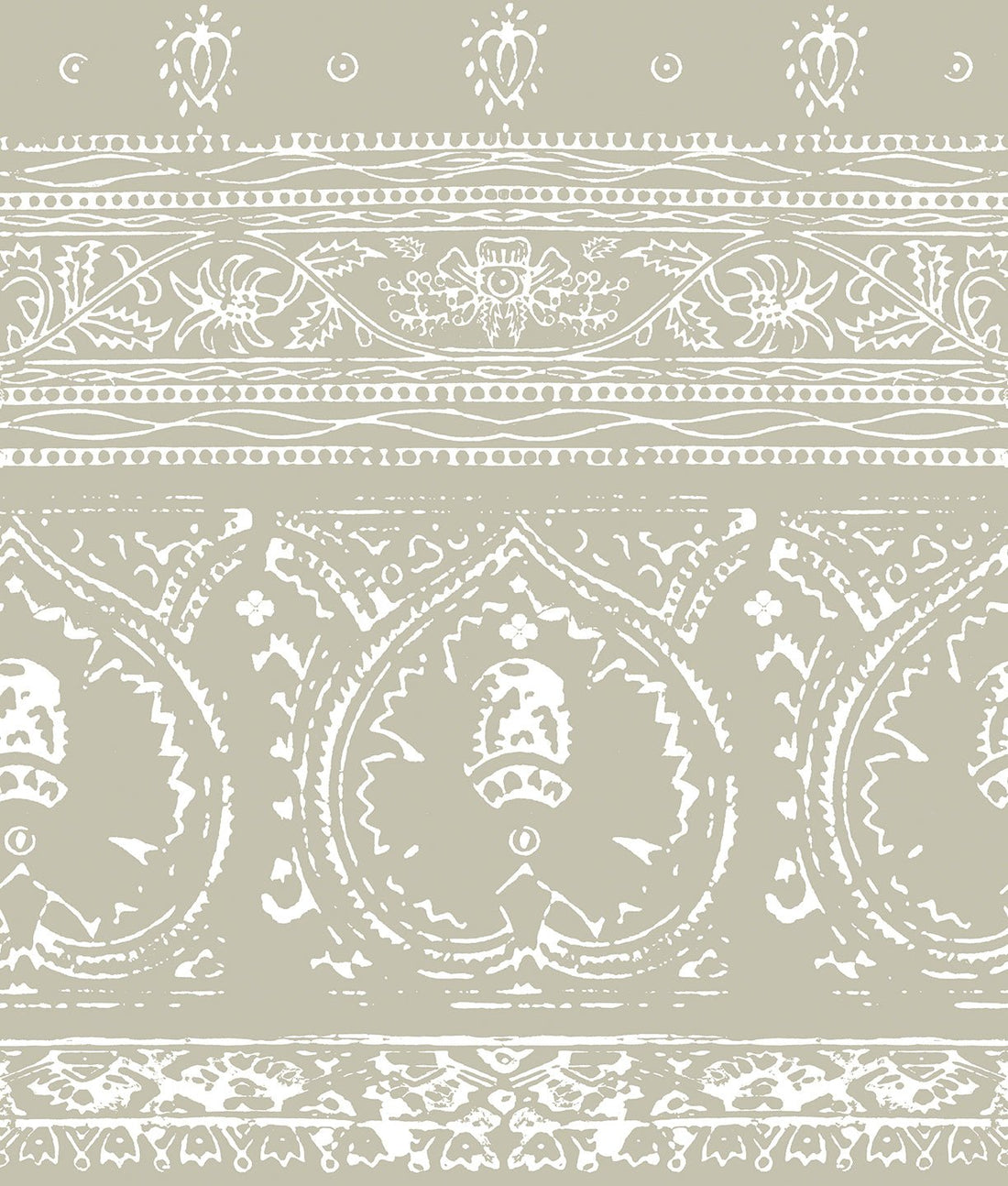 Agra Reverse Putty Peel and Stick Wallpaper, Double Roll, 34&quot; x 288&quot;, 48 sq ft - nicolettemayer.com