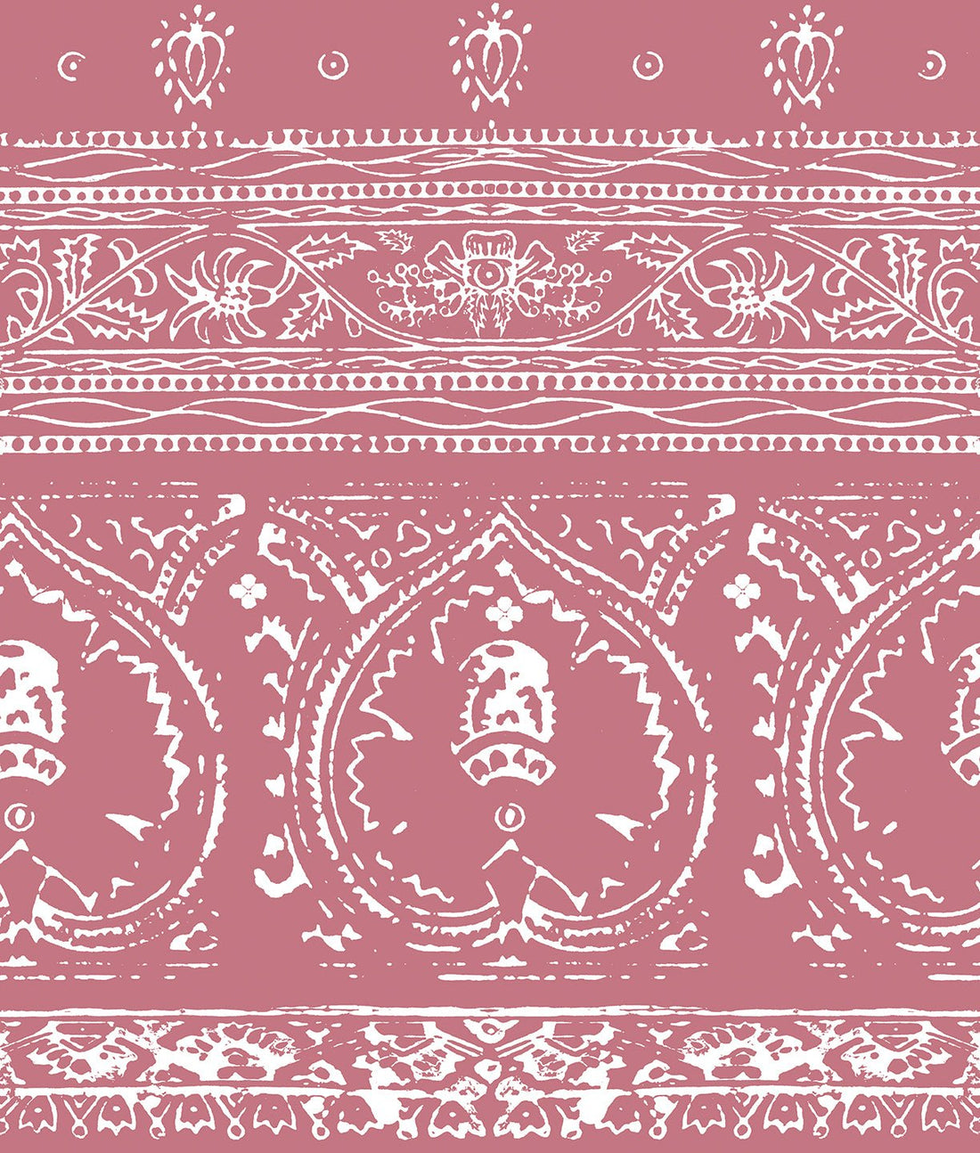 Agra Reverse Raspberry Peel and Stick Wallpaper, Double Roll, 34&quot; x 288&quot;, 48 sq ft - nicolettemayer.com