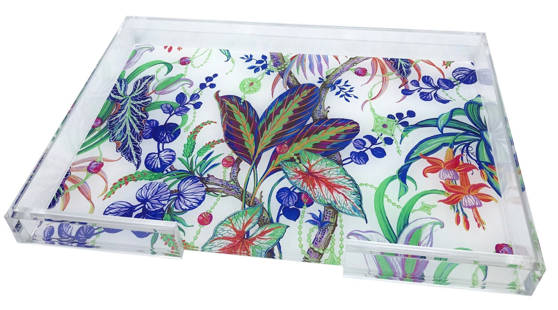 Amazonia Classic Acrylic Rectangle Tray for Placemats or Decorative Use, 16&quot; 17.5X12 - nicolettemayer.com