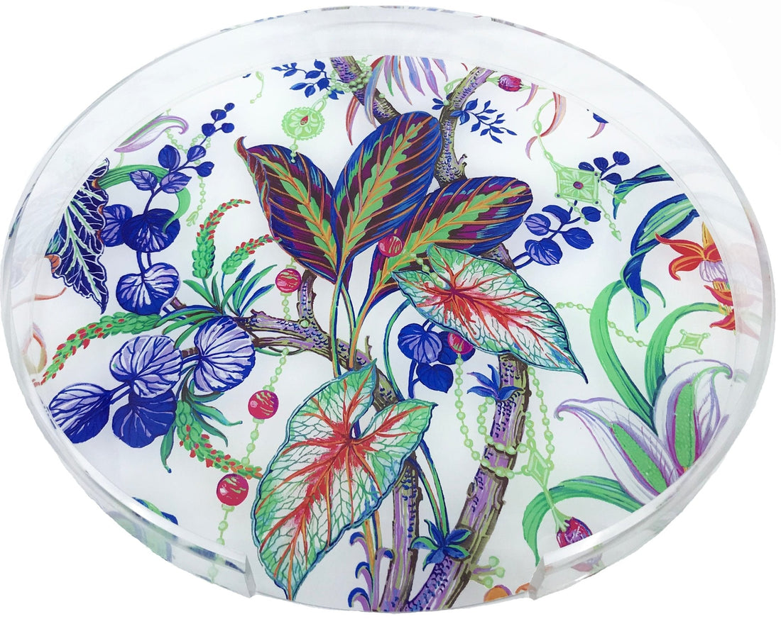 Amazonia Classic Acrylic Round Tray for Placemats or Decorative Use, 16&quot; - nicolettemayer.com