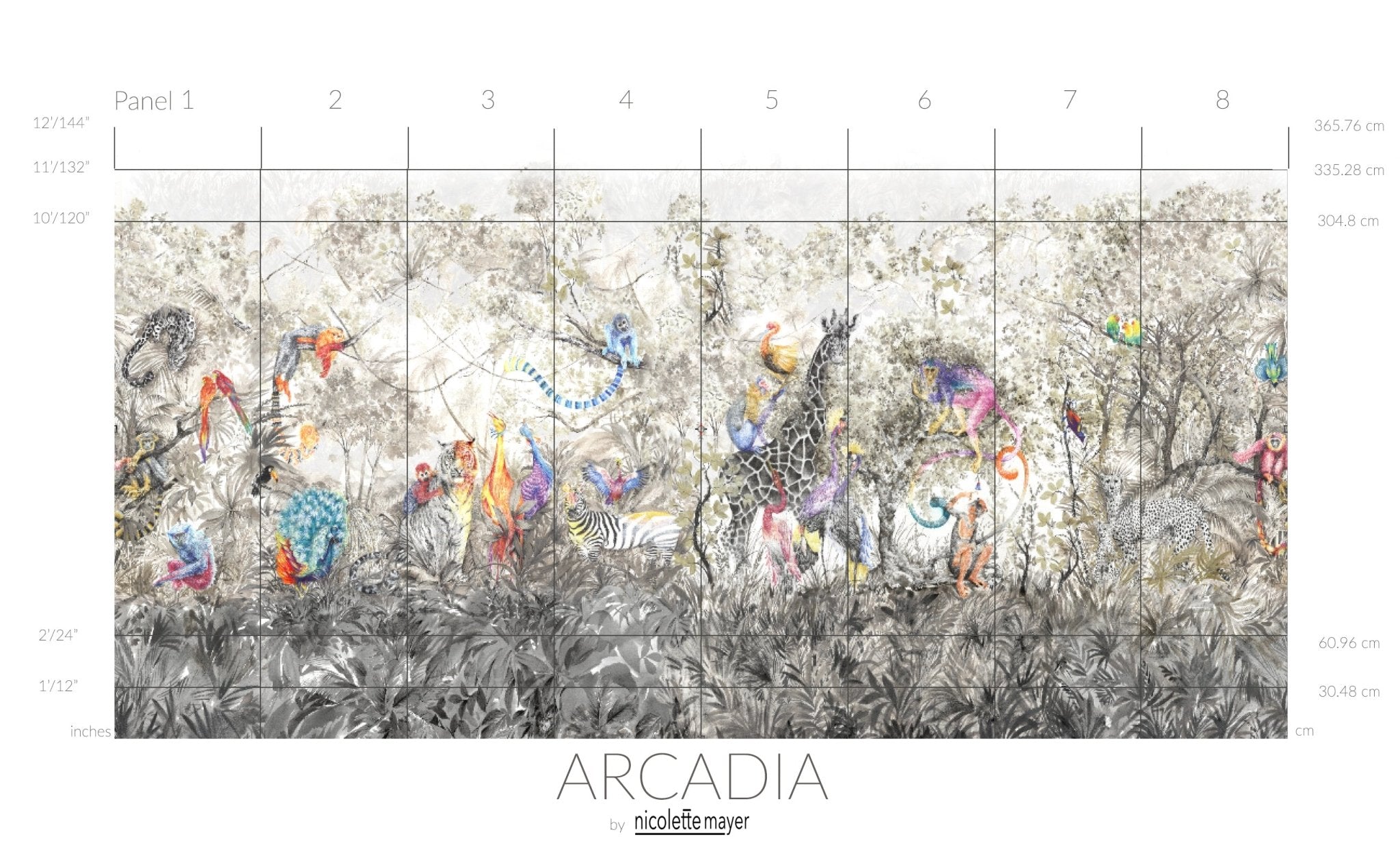 Arcadia Mural (A Set of 8 Panels) - nicolettemayer.com