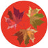 Autumn Leaves Pumpkin 16" Round Pebble Placemat Set of 4 - nicolettemayer.com