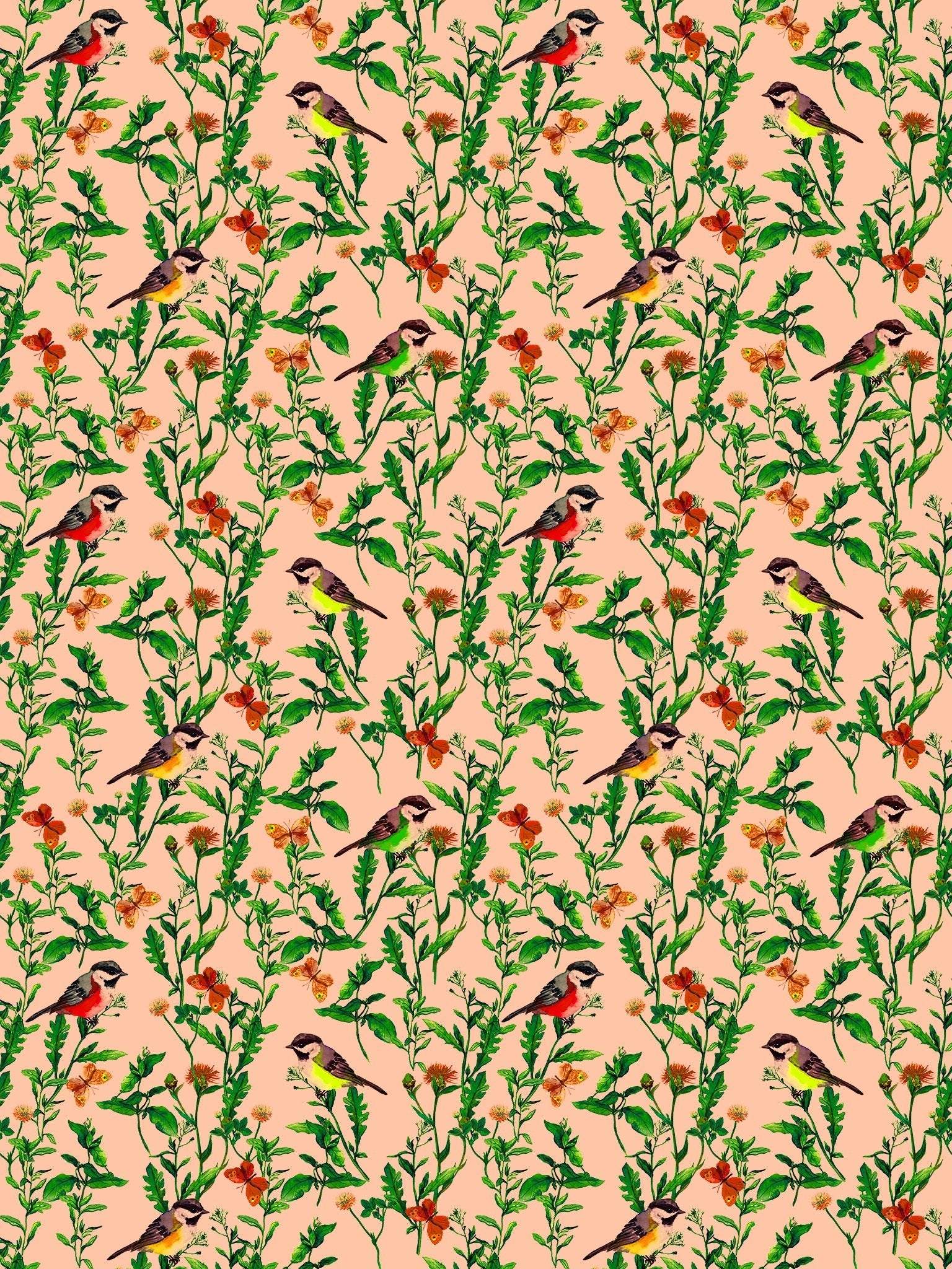 Aviary Pop Melon Wallpaper, er Yard - nicolettemayer.com