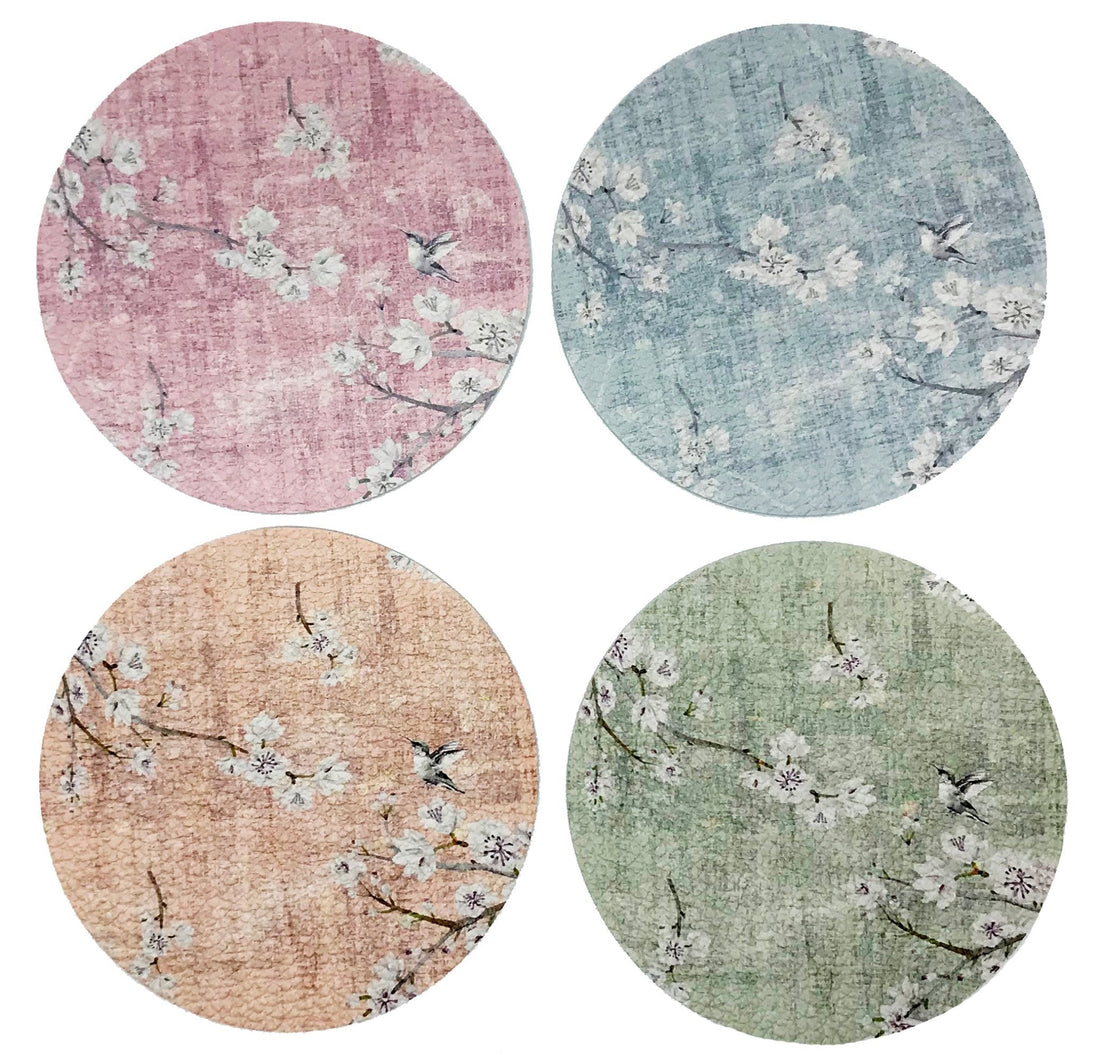 BLOSSOM FANTASIA PASTEL COASTER SET OF 4 - nicolettemayer.com