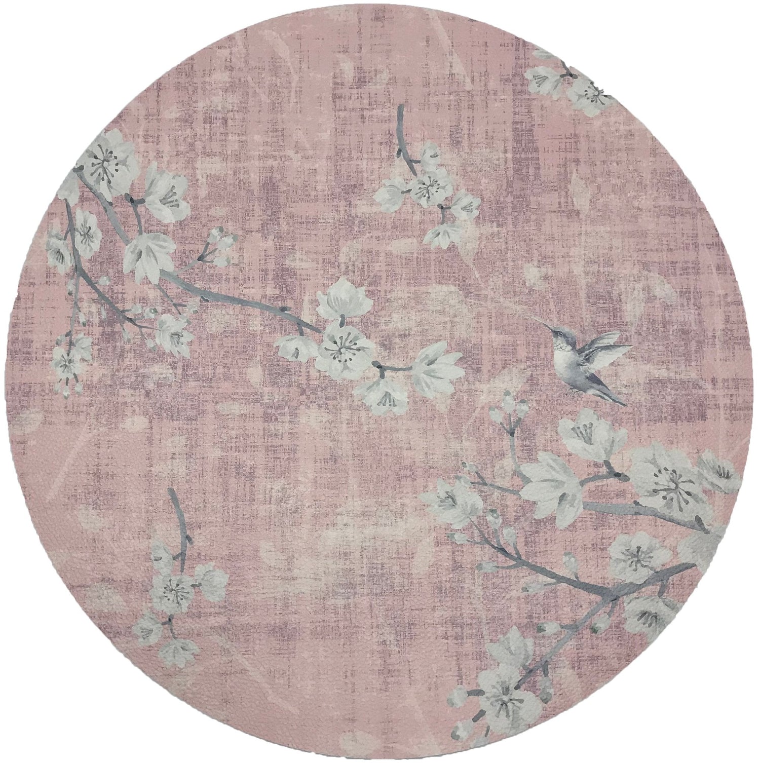 Blossom Fantasia Soft Pink 16 Round Pebble Placemats, Set Of 4 - nicolettemayer.com