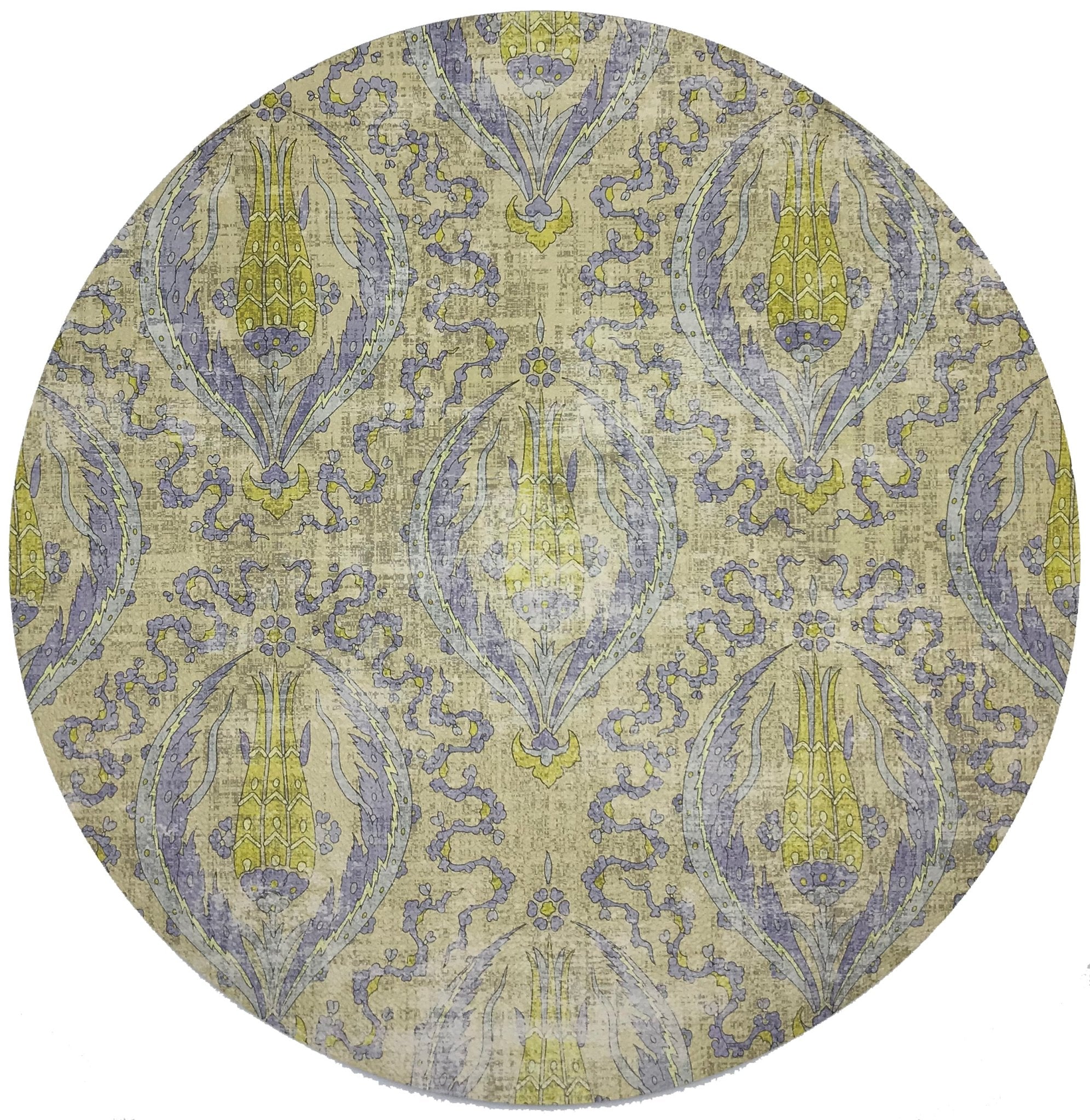 Byzantine Jewel Gold 16&quot; Round Pebble Placemats, Set Of 4 - nicolettemayer.com