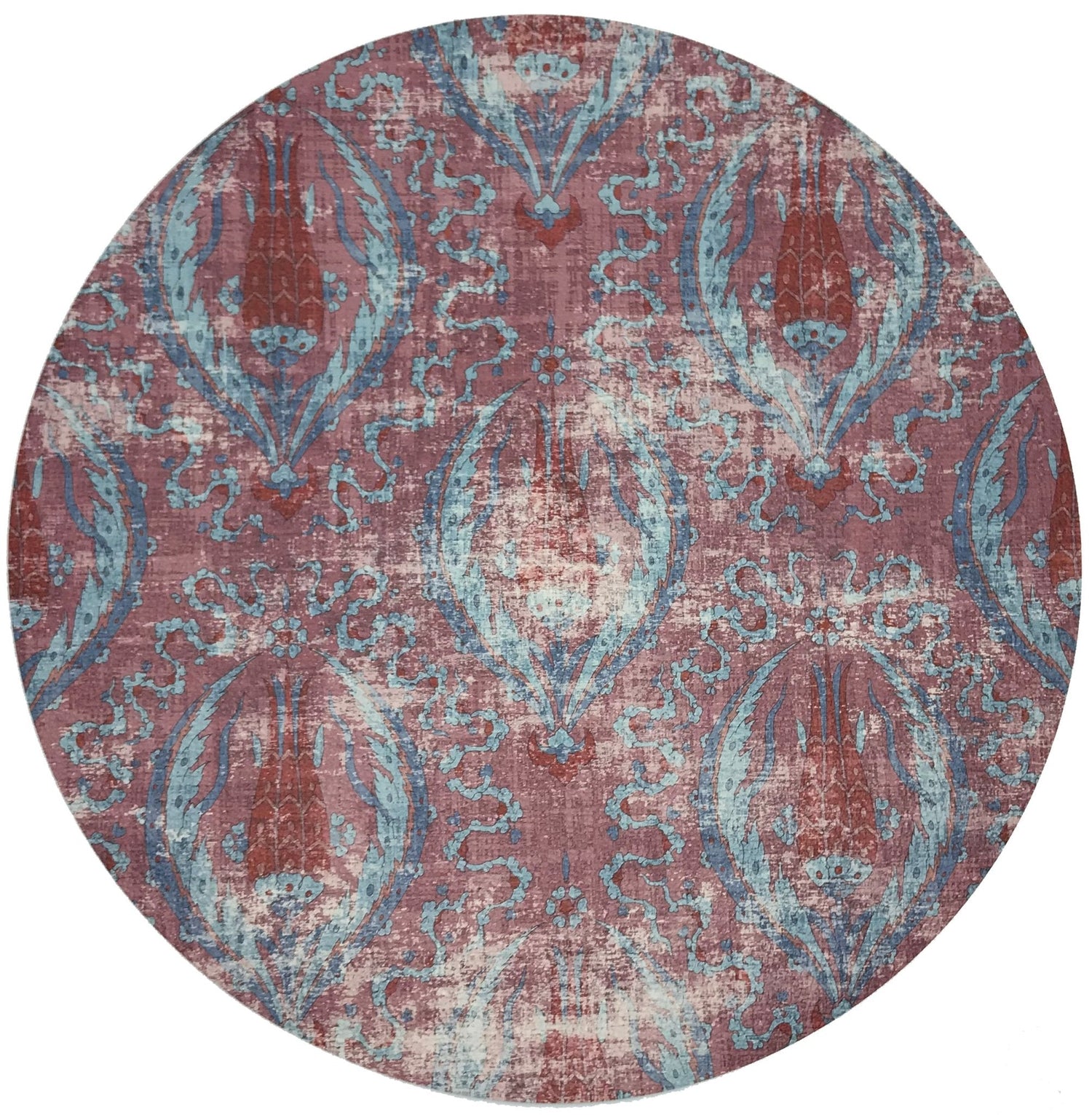 Byzantine Jewel Red 16&quot; Round Pebble Placemat, Set Of 4 - nicolettemayer.com