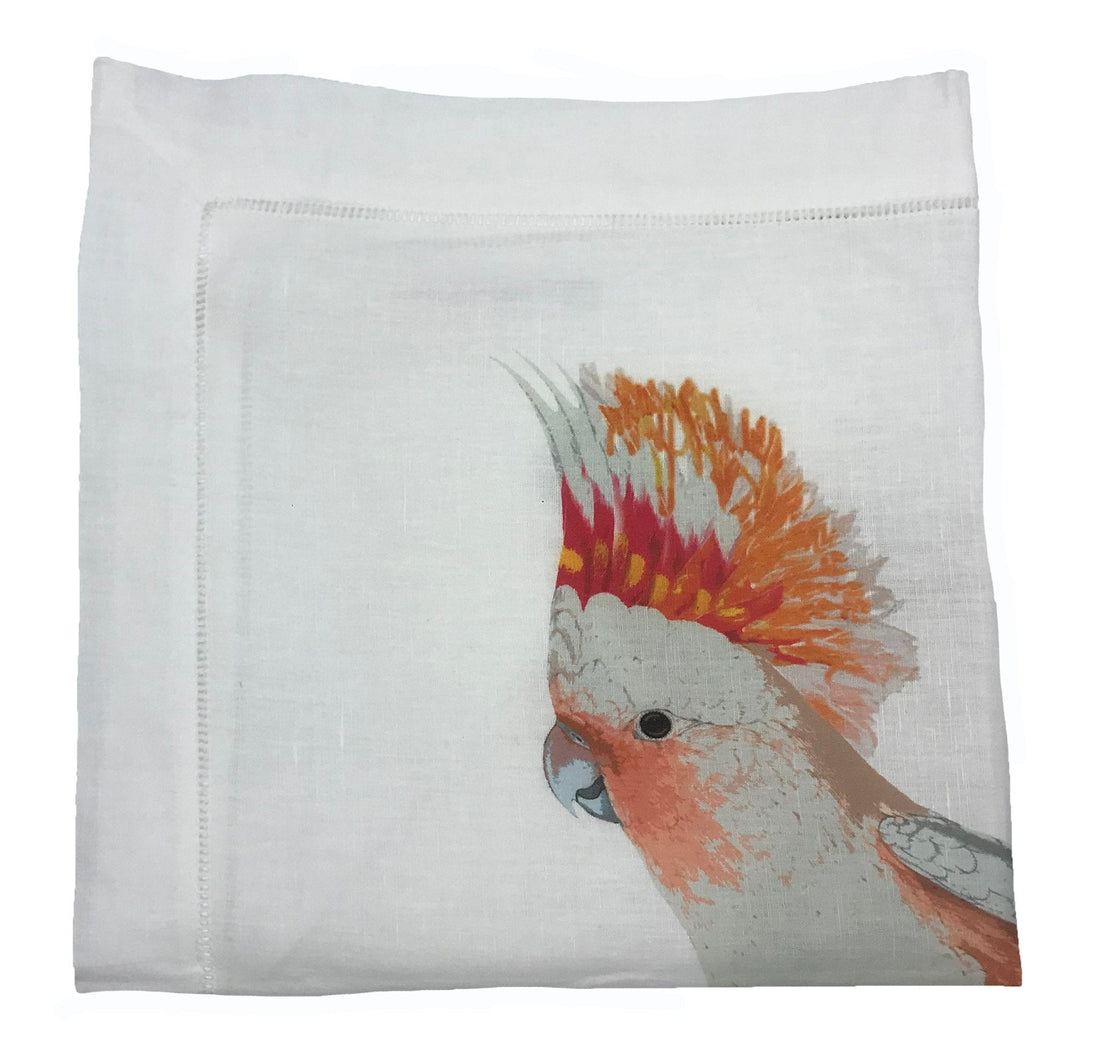 Cockatoo 22&quot;X22&quot; HEMSTITCH DINNER NAPKIN, SET OF 4 - nicolettemayer.com