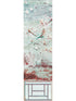 Crested Crane Turquoise Red Wallpaper Panel № 6 - nicolettemayer.com