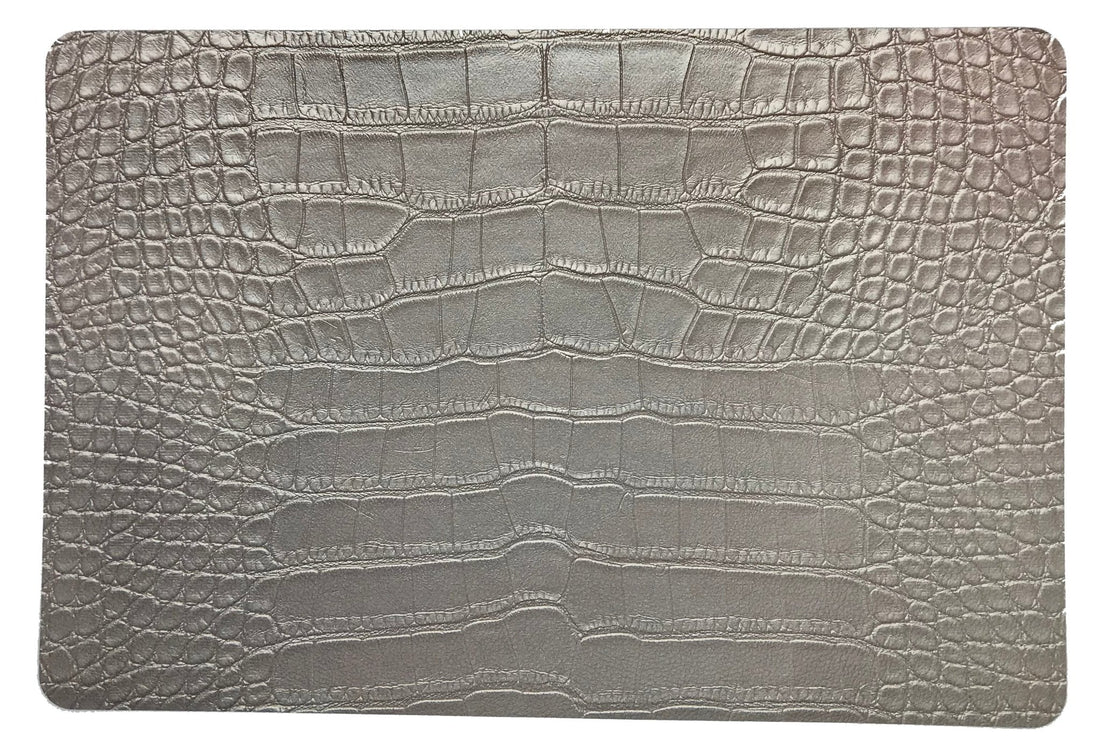 Crocodile Champagne 17.5 Rectangle Pebble Placemats, Set Of 4 - nicolettemayer.com