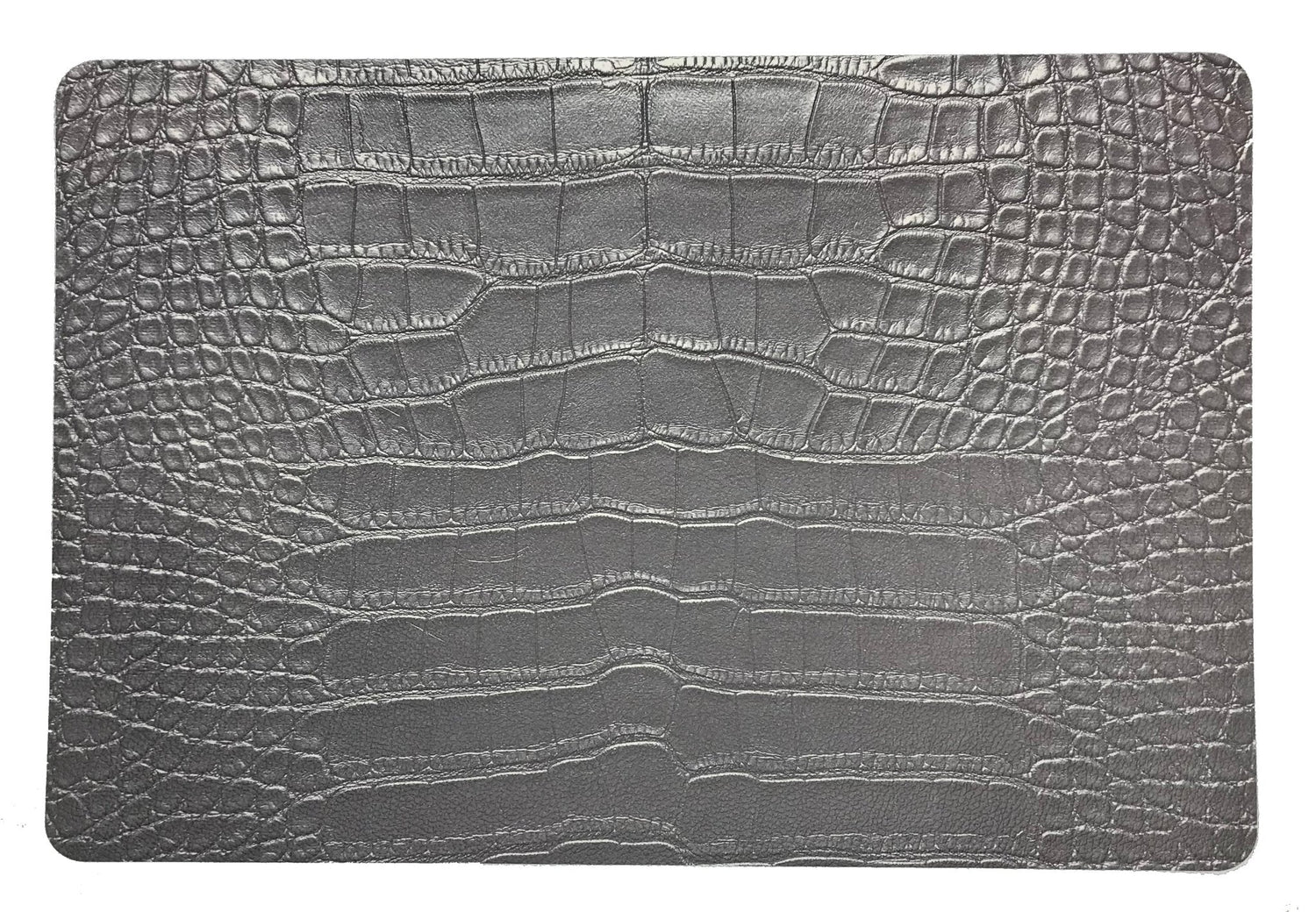 Crocodile Silver 17.5 Rectangle Pebble Placemats, Set Of 4 - nicolettemayer.com