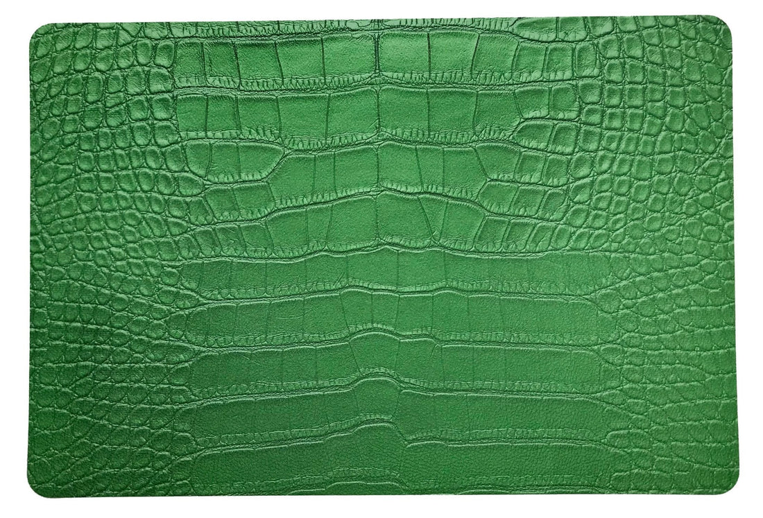 Crocodile Weatherley Green 17.5 Rectangle Pebble Placemats, Set Of 4 - nicolettemayer.com