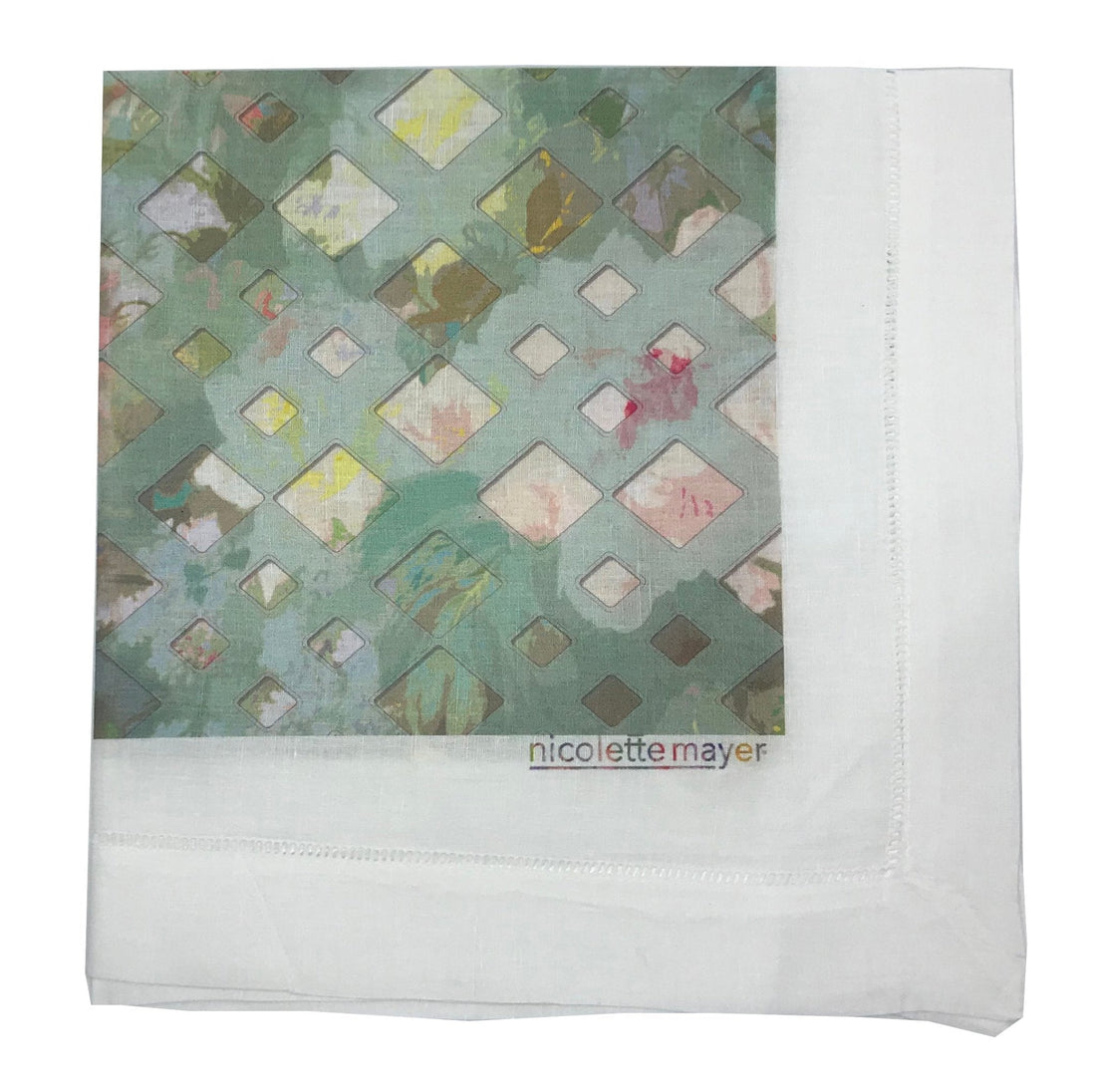 DEFOSSE TRELLIS BRANDUN 22&quot;X22&quot; HEMSTITCH DINNER NAPKIN, SET OF 4 - nicolettemayer.com