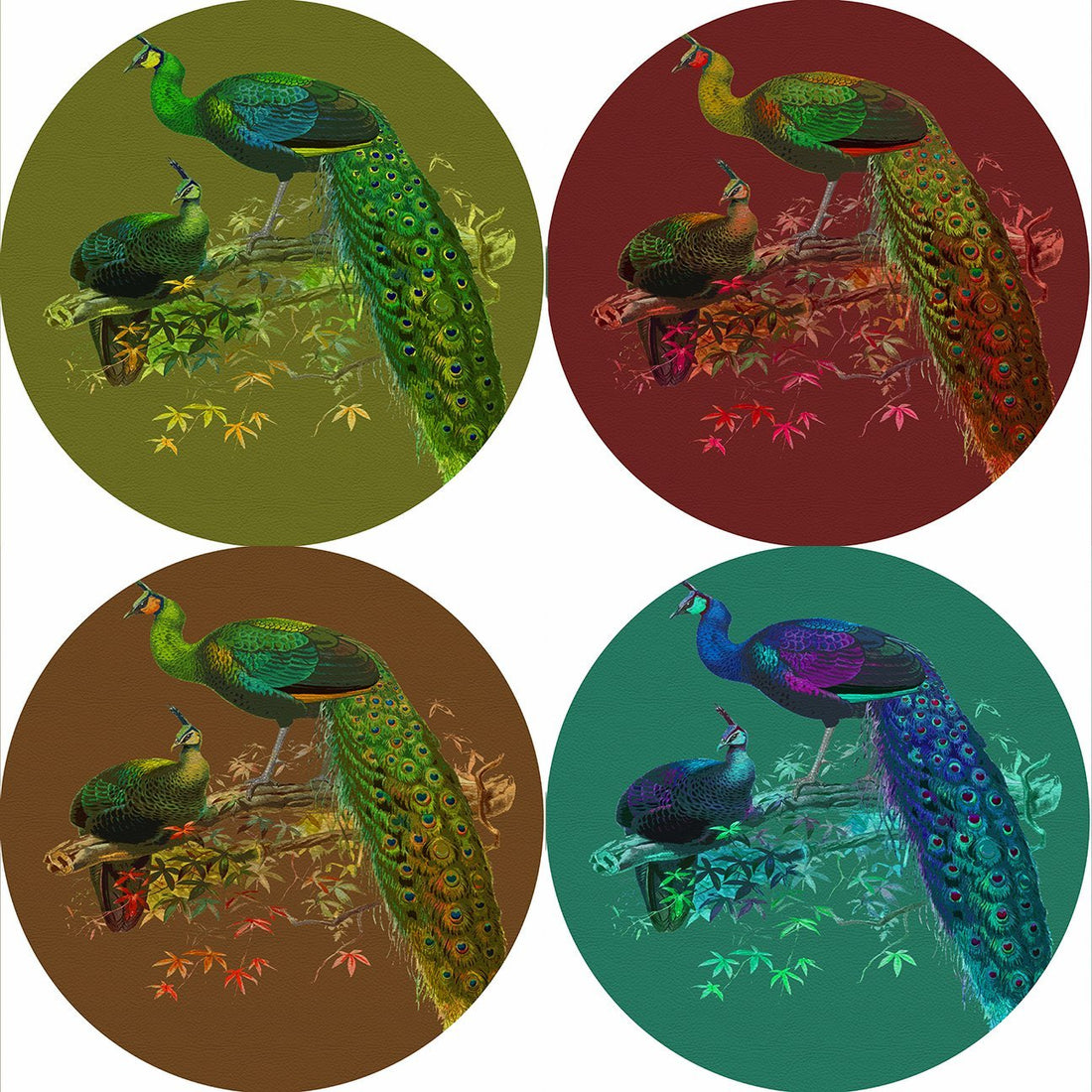 Family Pheasants Coaster Set - nicolettemayer.com