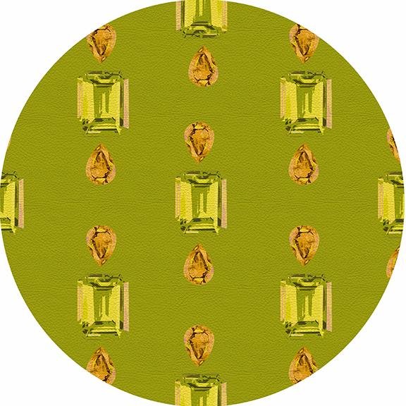 Gem Peridot Acid 16&quot; Round Pebble Placemat Set of 4 - nicolettemayer.com