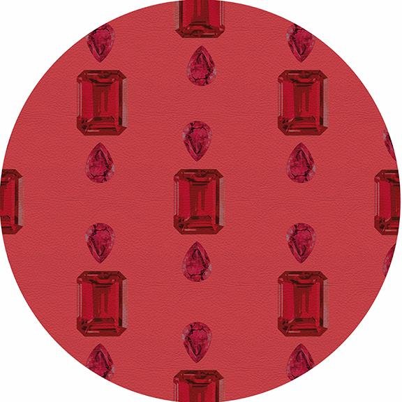 Gem Rubys Crimson 16&quot; Round Pebble Placemat Set of 4 - nicolettemayer.com
