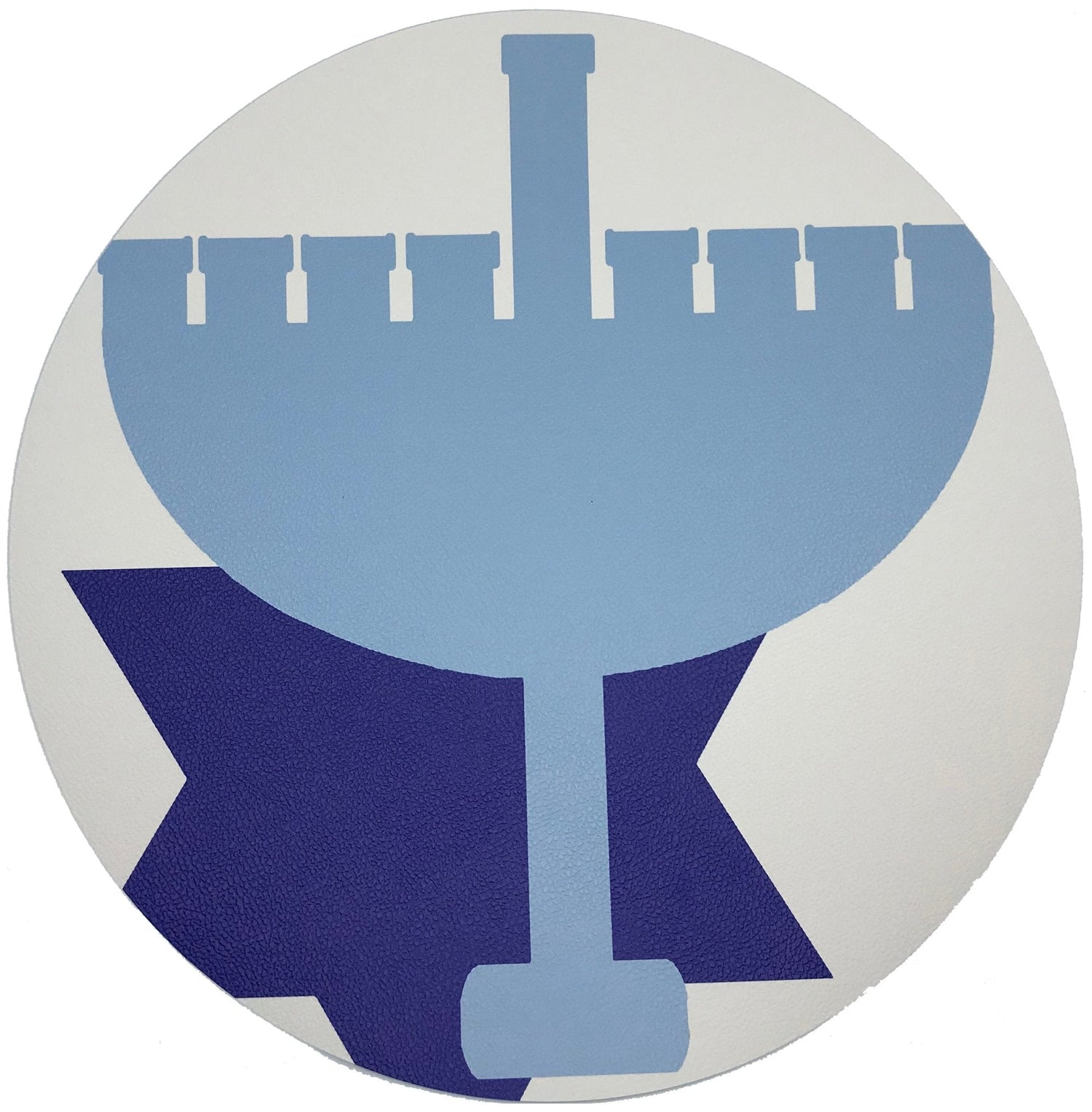 Hanukkah Menorah 16 Round Pebble Placemats, Set Of 4 - nicolettemayer.com