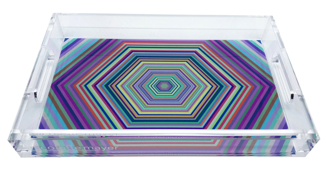 HEX DYLAN ACRYLIC VANITY TRAY 12.25X7.75 - nicolettemayer.com