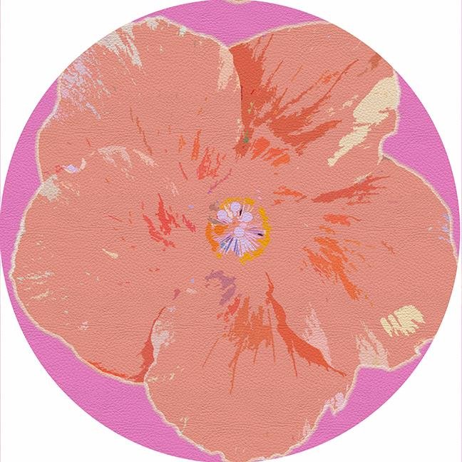 Hibiscus Orchid 16&quot; Round Pebble Placemat Set of 4 - nicolettemayer.com