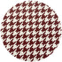 HOUNDSTOOTH RED WHITE 16 ROUND PEBBLE PLACEMAT, SET OF 4 - nicolettemayer.com