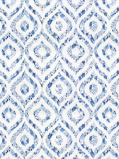 Ikat Blue Non-Woven Wallpaper - nicolettemayer.com