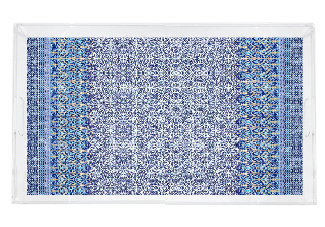 IZNIK CLASSIC 22.5&quot;X14.5&quot; ACRYLIC TRAY - nicolettemayer.com