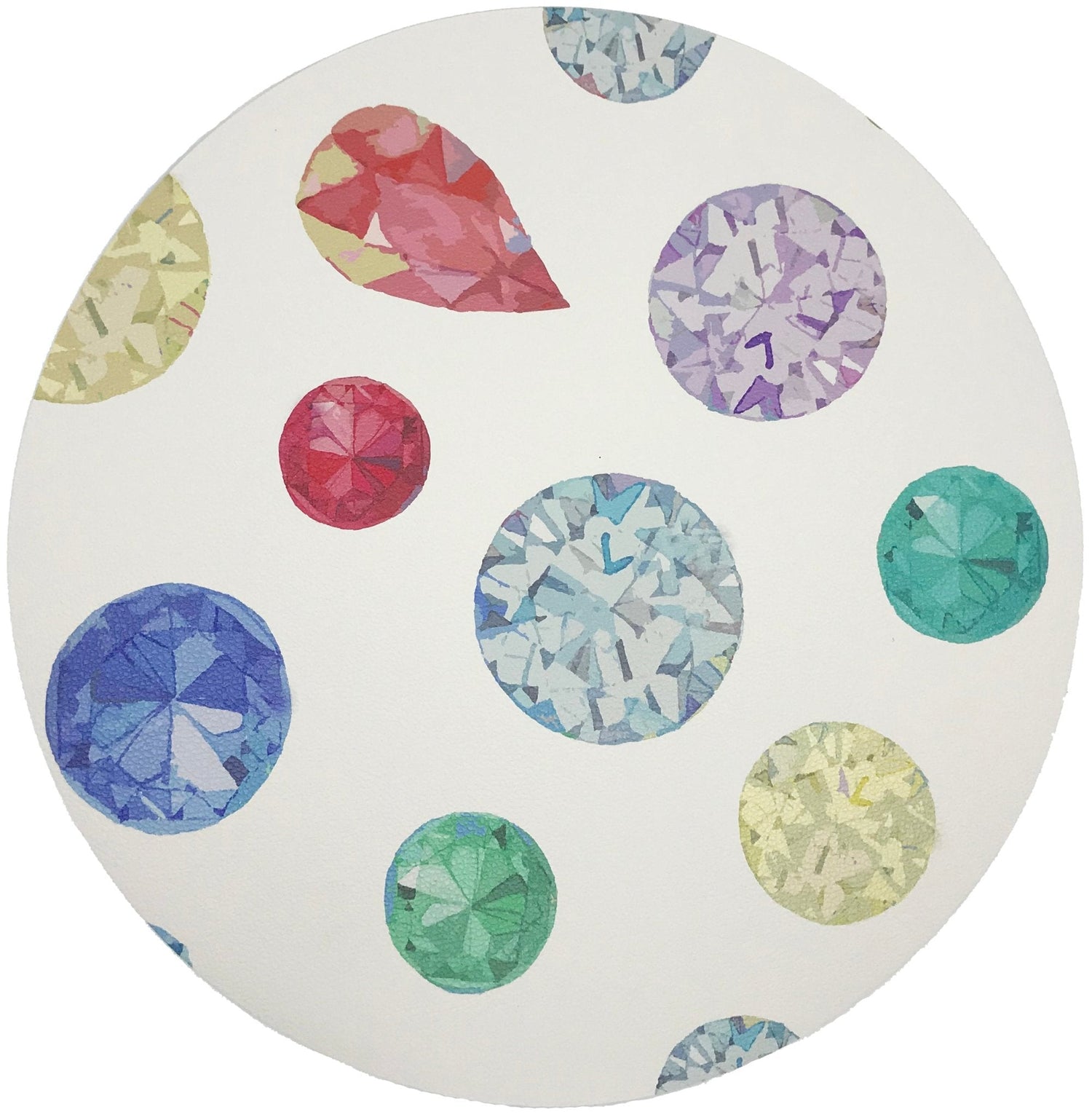 Jewel White 16&quot; Round Pebble Placemats, Set Of 4 - nicolettemayer.com