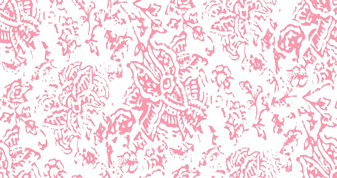 Kerala Pink Peel and Stick Wallpaper, Double Roll, 34&quot; x 288&quot;, 48 sq ft - nicolettemayer.com