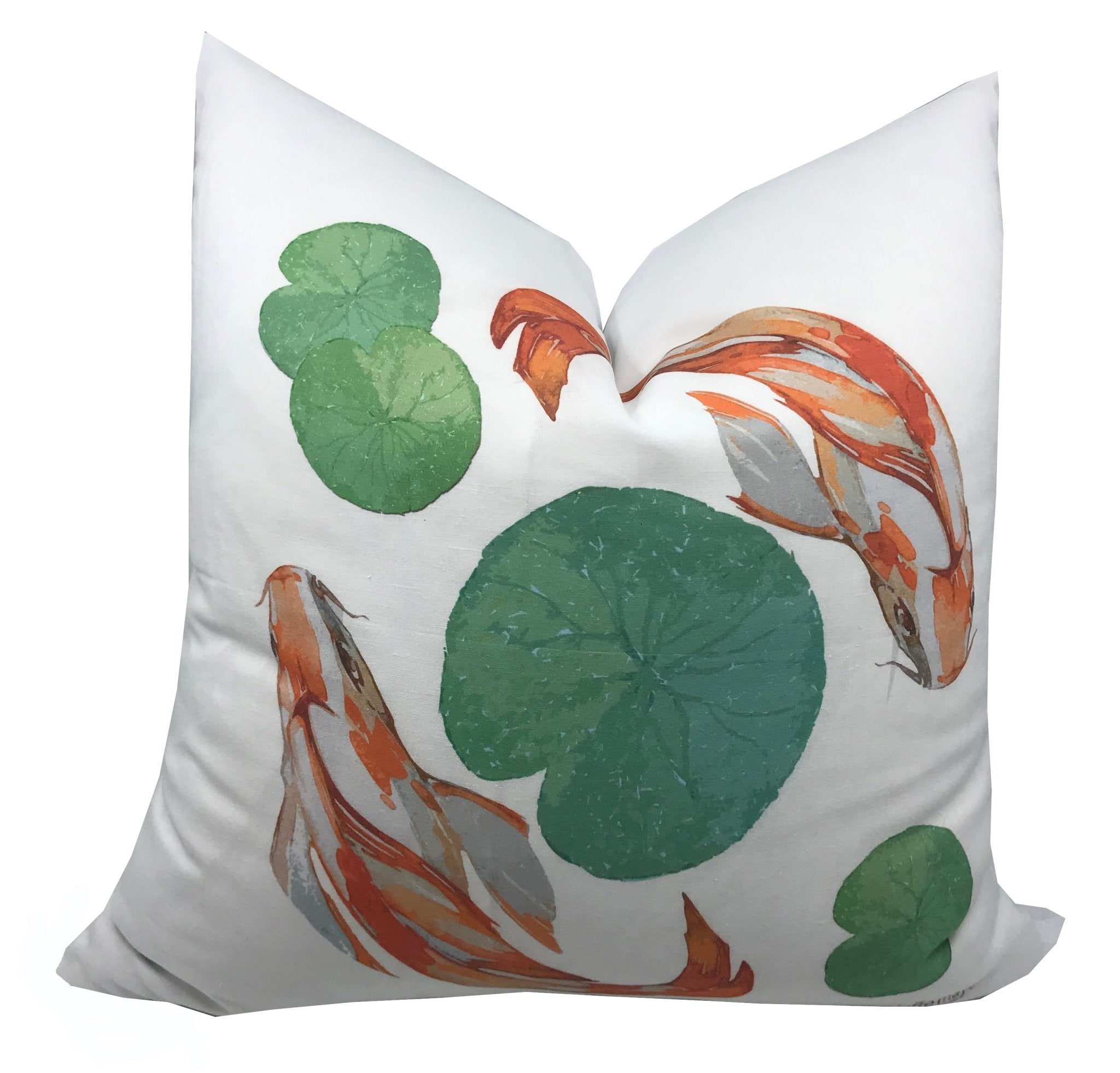Koi Coral 22&quot; X 22&quot; Designer Pillow - nicolettemayer.com