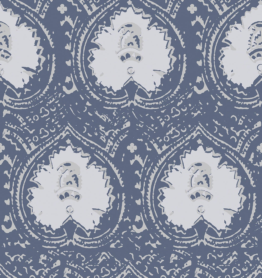 Lantern Indigo Peel and Stick Wallpaper, Double Roll, Double Roll, 34&quot; x 288&quot;, 48 sq ft - nicolettemayer.com