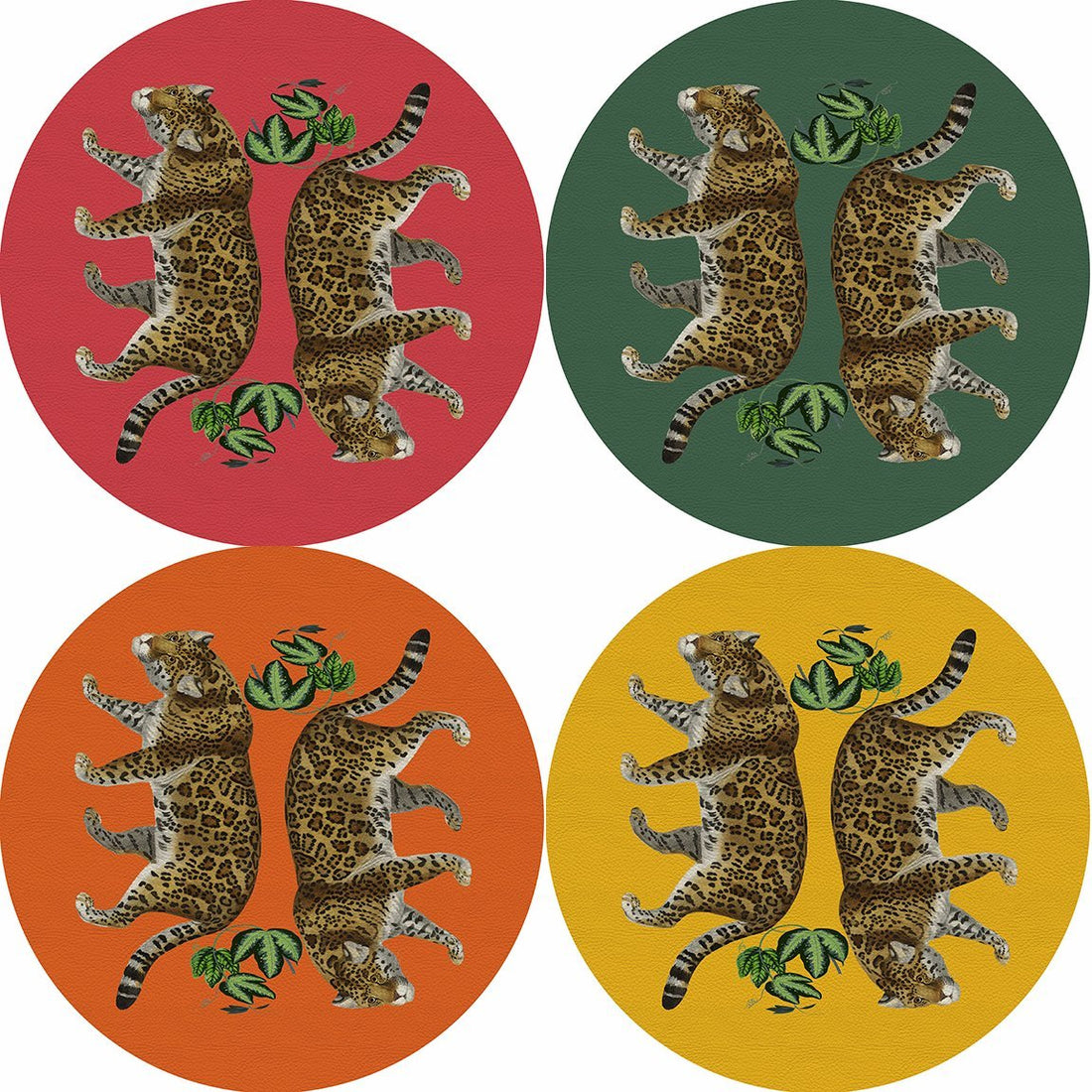 Leopard Seeing Double Coaster Set - nicolettemayer.com