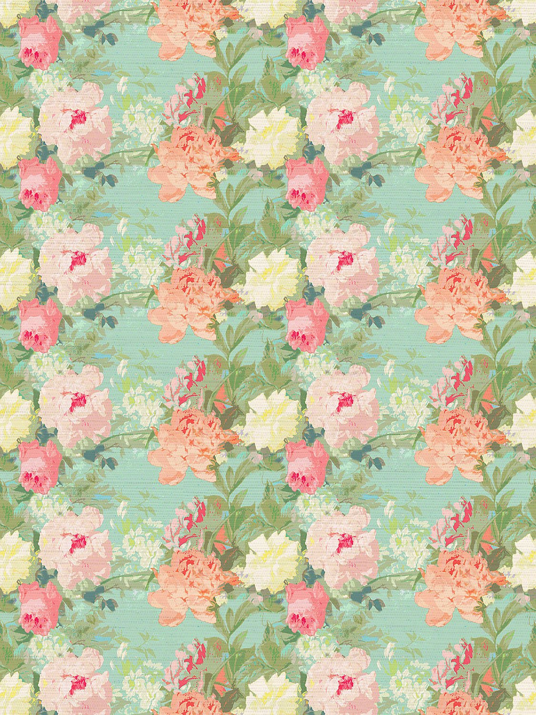 Les Fleurs Spring Wallpaper, Per Yard - nicolettemayer.com