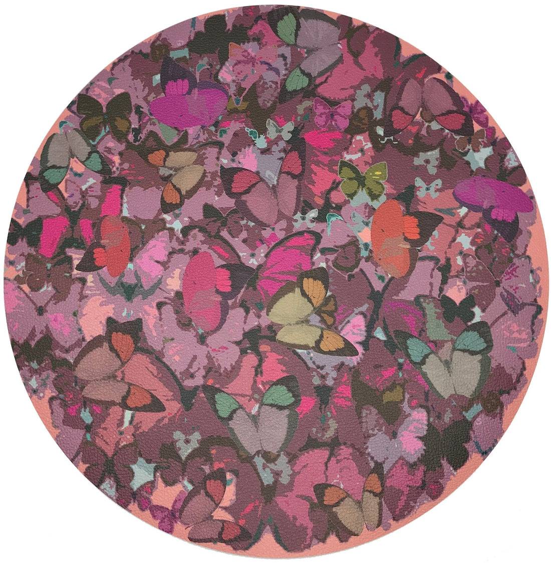 Mariposa Pink 16&quot; Round Pebble Placemats, Set Of 4 - nicolettemayer.com