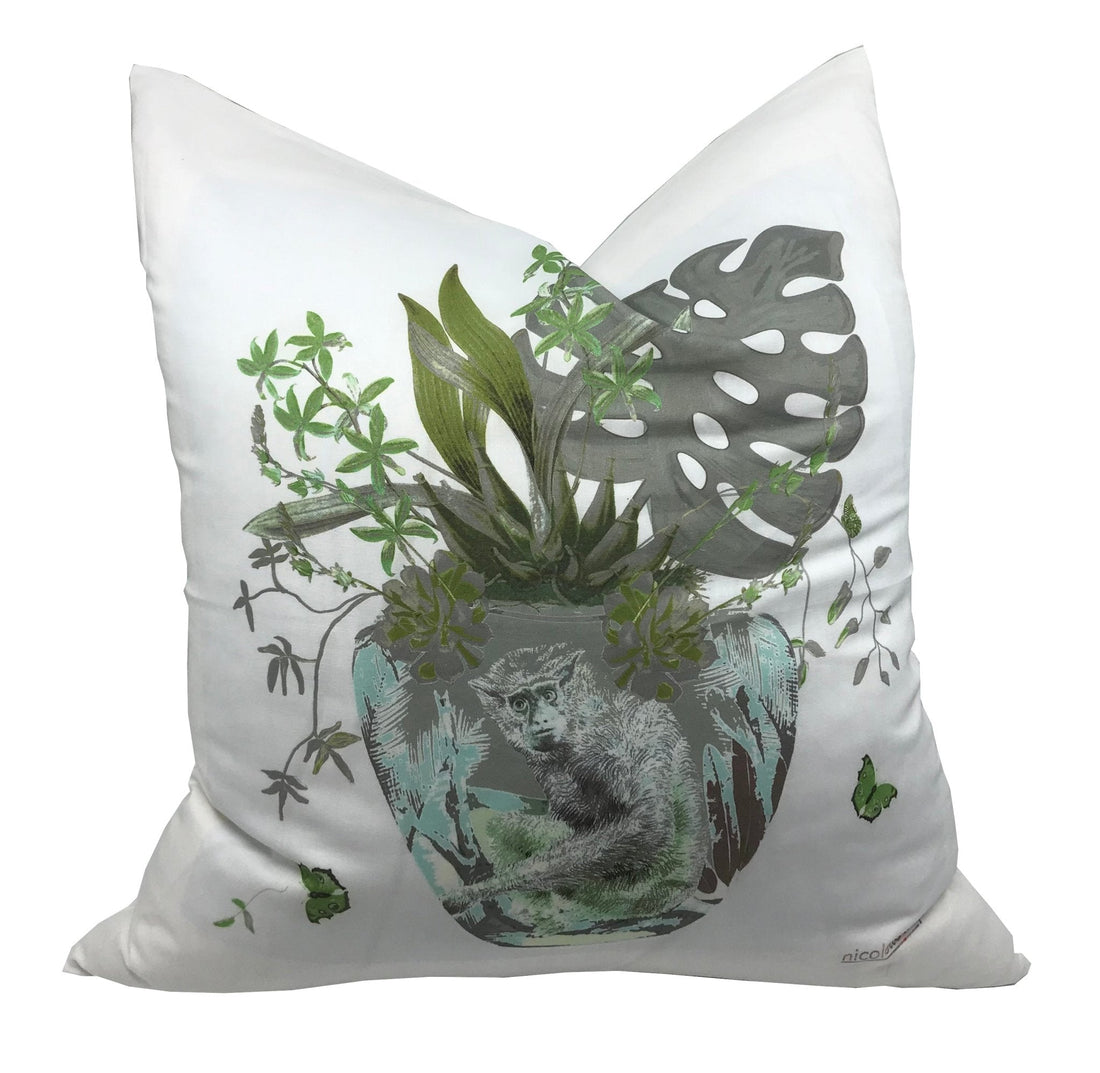 Monkey Jungle Bedford 22&quot; X 22&quot; Designer Pillow - nicolettemayer.com