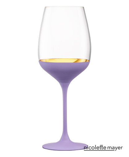 ORO24k Chardonnay Crystal and 24k Gold Wine Glass, Set of 1 - nicolettemayer.com