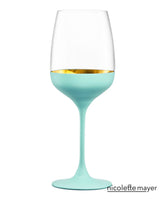 ORO24k Chardonnay Crystal and 24k Gold Wine Glass, Set of 1 - nicolettemayer.com