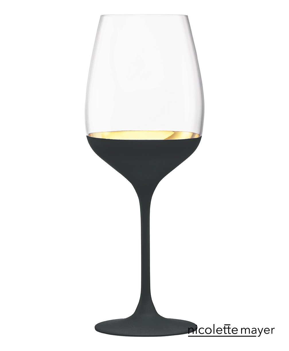 ORO24k Chardonnay Crystal and 24k Gold Wine Glass, Set of 1 - nicolettemayer.com