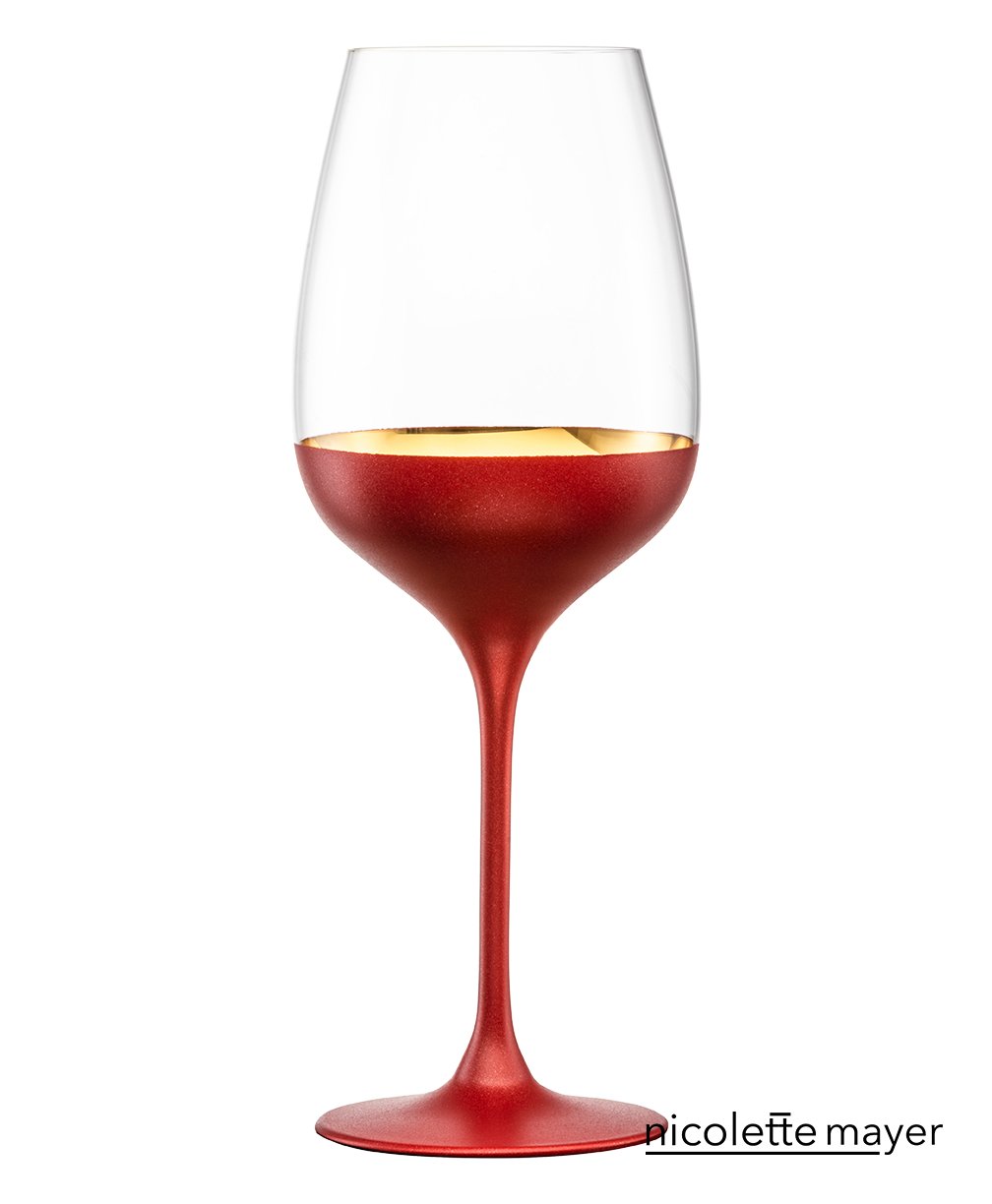 ORO24k Chardonnay Crystal and 24k Gold Wine Glass, Set of 1 - nicolettemayer.com