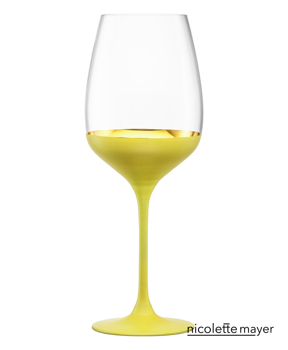 ORO24k Chardonnay Crystal and 24k Gold Wine Glass, Set of 1 - nicolettemayer.com