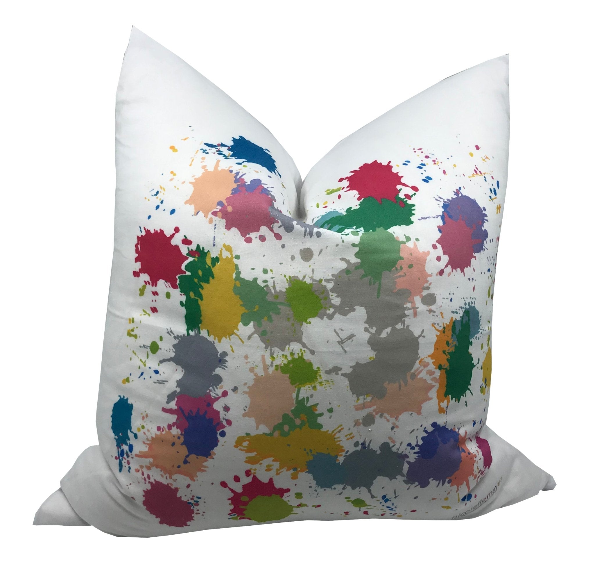 Paint Splatter 22 X 22 Designer Pillow nicolettemayer