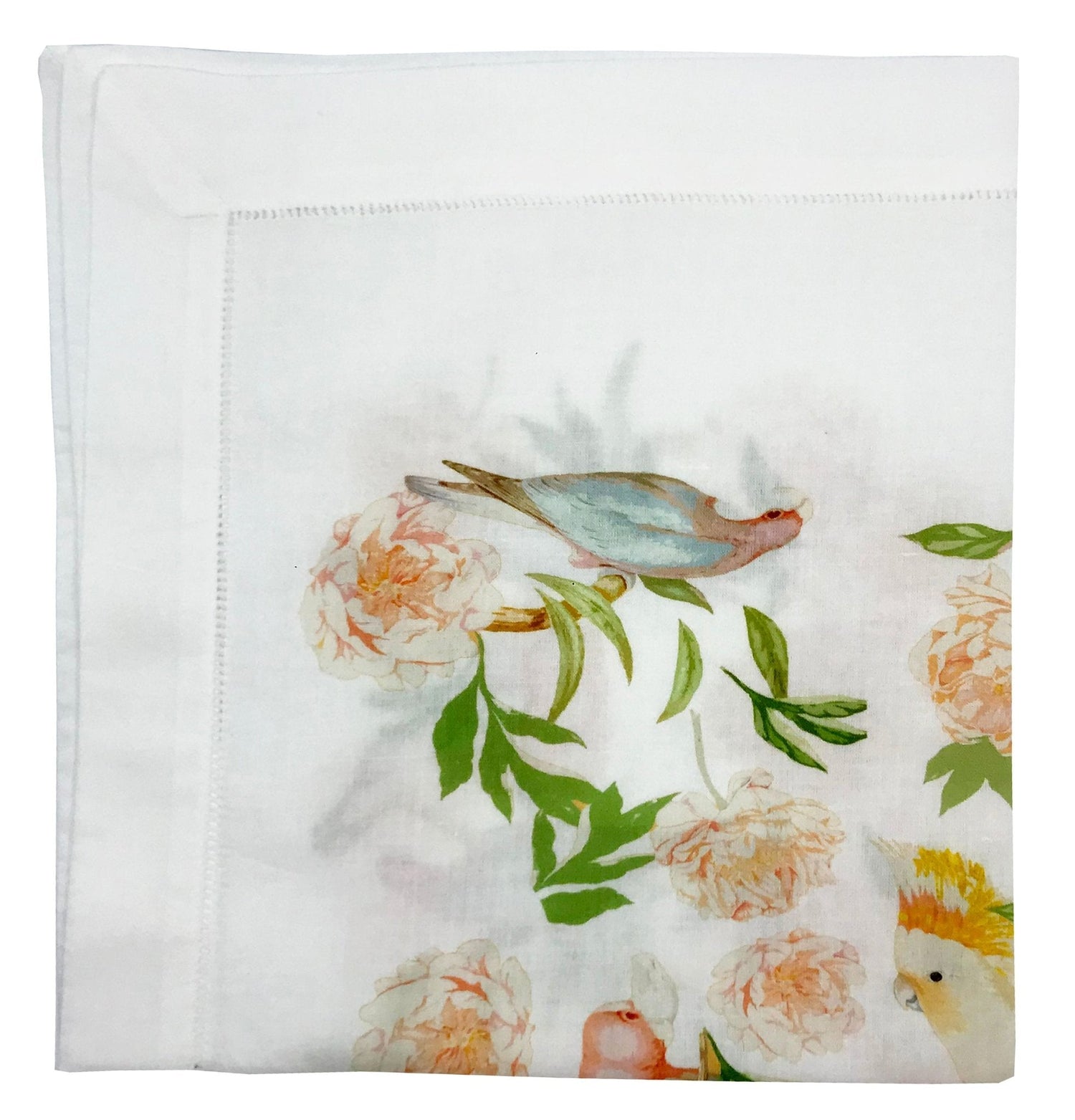 PEONY INSPIRA 22&quot;X22&quot; HEMSTITCH DINNER NAPKIN, SET OF 4 - nicolettemayer.com