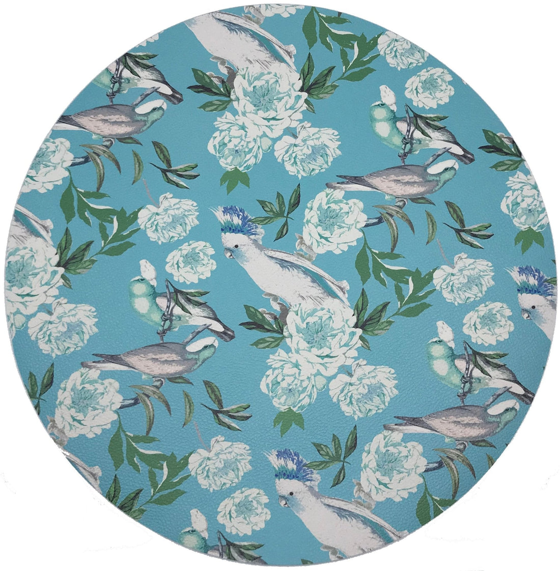 Peony Inspira Azur 16&quot; Round Pebble Placemat, Set Of 4 - nicolettemayer.com